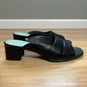 Camper Katie Smooth Leather Slide Sandals EU 40/US 10 Black